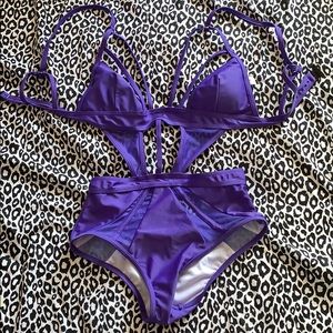 Purple bathing suit